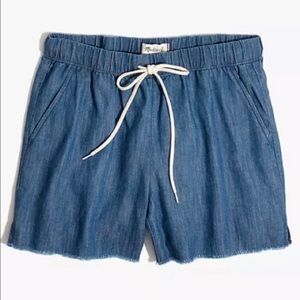Madewell denim pull on shorts